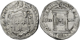 Urbano VIII (Maffeo Barberini), 6 agosto 1623 – 29 luglio 1644. 

Testone del Giubileo 1625 anno II, AR 9,52 g. VRBANVS VIII – PON MAX A II Stemma s...