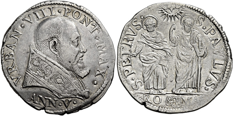 Urbano VIII (Maffeo Barberini), 6 agosto 1623 – 29 luglio 1644. 

Testone anno...
