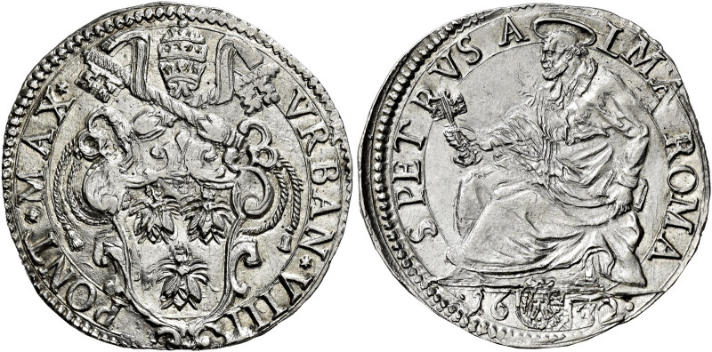 Urbano VIII (Maffeo Barberini), 6 agosto 1623 – 29 luglio 1644. 

Testone 1632...