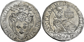 Urbano VIII (Maffeo Barberini), 6 agosto 1623 – 29 luglio 1644. 

Testone anno VIII, AR 9,52 g. VRBAN VIII – PON M A VIII Stemma sormontato da trire...