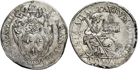 Urbano VIII (Maffeo Barberini), 6 agosto 1623 – 29 luglio 1644. 

Testone anno VIII, AR 9,53 g. VRBAN VIII – PON M A VIII Stemma sormontato da trire...