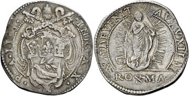 Innocenzo X (Giovanni Battista Pamphilj), 15 settembre 1644 – 7 gennaio 1655. 

Testone anno II, AR 9,37 g. INNOC X – P M A II Stemma sormontato da ...