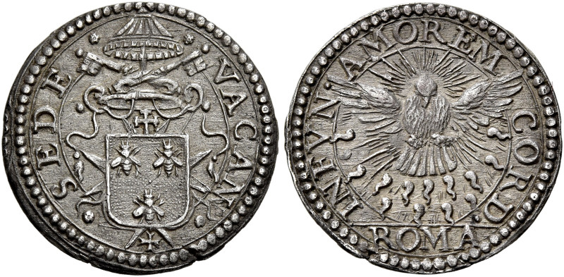 Sede Vacante (Camerlengo card. Antonio Barberini), 7 gennaio – 7 aprile 1655. 
...