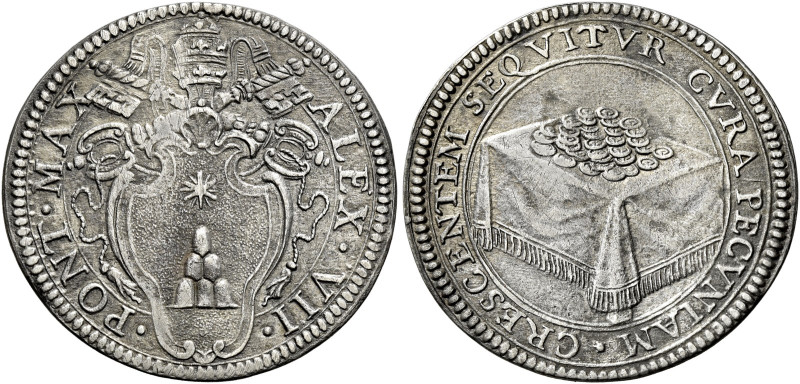 Alessandro VII (Fabio Chigi), 7 aprile 1655 – 22 maggio 1667. 

Giulio, AR 3,0...
