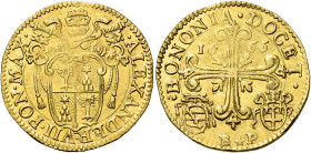 Alessandro VII (Fabio Chigi), 7 aprile 1655 – 22 maggio 1667. Bologna 

Doppia 1666, AV 6,55 g. ALEXANDER VII PON MAX Stemma sormontato da triregno ...