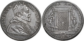 Clemente X (Emilio Altieri), 29 aprile 1670 – 22 luglio 1676. 

Piastra del Giubileo 1675, AR 32,00 g. CLEMENS X PONT MAX AN IVB Busto a d., con piv...