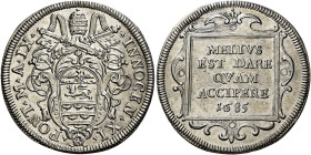 Innocenzo XI (Benedetto Odescalchi), 21 novembre 1676 – 12 agosto 1689. 

Testone anno IX/1685, AR 9,13 g. INNOCEN XI – PONT M A IX Stemma sormontat...