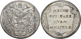 Innocenzo XI (Benedetto Odescalchi), 21 novembre 1676 – 12 agosto 1689. 

Testone, AR 9,06 g. INNOCENTIVS – XI PONT MAX Stemma sormontato da triregn...