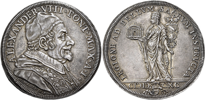 Alessandro VIII (Pietro Ottoboni), 6 ottobre 1689 – 1 febbraio 1691. 

Piastra...