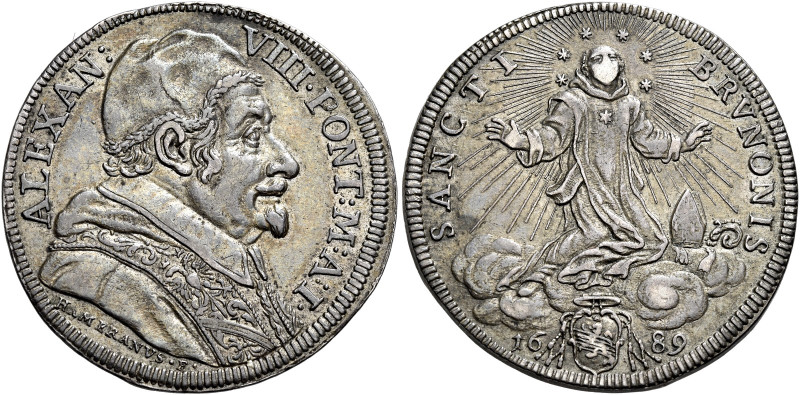 Alessandro VIII (Pietro Ottoboni), 6 ottobre 1689 – 1 febbraio 1691. 

Testone...