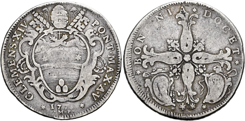 Clemente XIV (Giovanni Vincenzo Antonio Ganganelli), 19 maggio 1769 – 22 settemb...