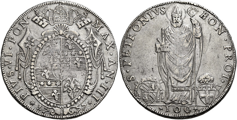 Pio VI (Giannangelo Braschi), 15 febbraio 1775 – 29 agosto 1799. Bologna 

Scu...