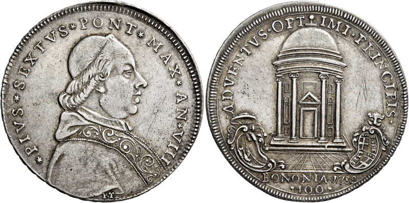 Pio VI (Giannangelo Braschi), 15 febbraio 1775 – 29 agosto 1799. Bologna 

Scu...