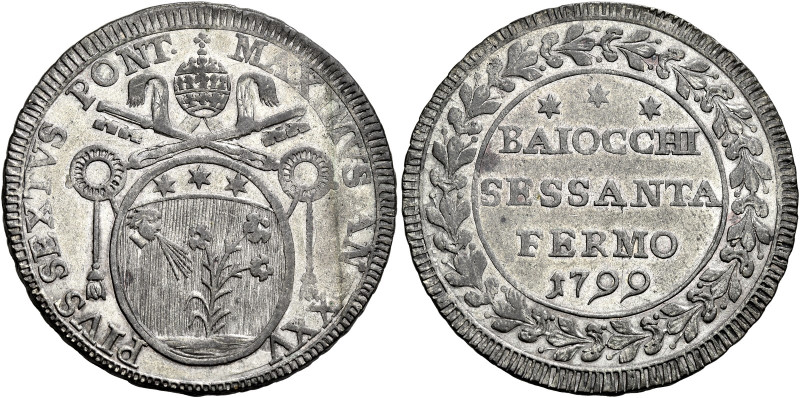 Pio VI (Giannangelo Braschi), 15 febbraio 1775 – 29 agosto 1799. Fermo 

Da 60...