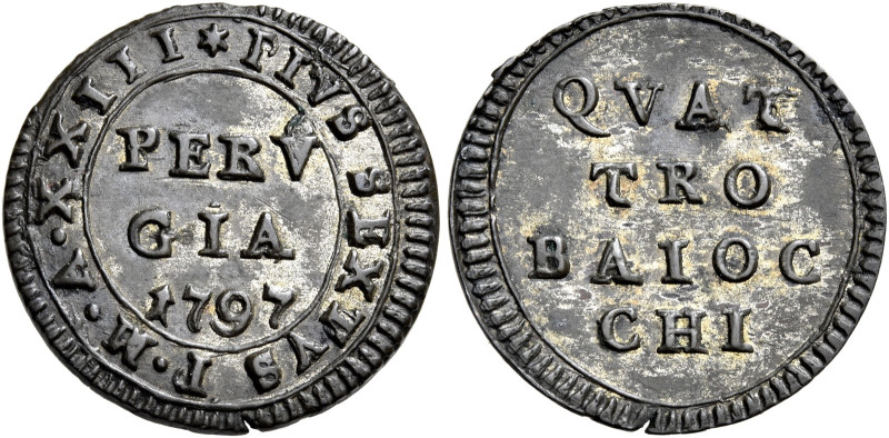 Pio VI (Giannangelo Braschi), 15 febbraio 1775 – 29 agosto 1799. Perugia 

Mur...