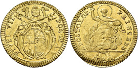 Pio VII (Gregorio Luigi Barnaba Chiaramonti), 14 marzo 1800 – 20 agosto 1823. 

Doppia anno V, AV 5,41 g. Pagani 55. Muntoni 1d. MIR 3035/19. Rara. ...