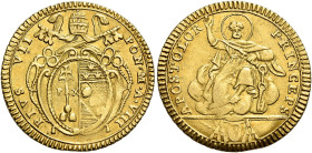 Pio VII (Gregorio Luigi Barnaba Chiaramonti), 14 marzo 1800 – 20 agosto 1823. 

Doppia anno VIII, AV 5,44 g. Al D/ variante con lettere piccole dell...