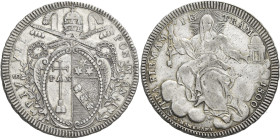 Pio VII (Gregorio Luigi Barnaba Chiaramonti), 14 marzo 1800 – 20 agosto 1823. 

Scudo anno I/1800, AR 26,15 g. Pagani 59. Muntoni 5. MIR 3036/1. BB...