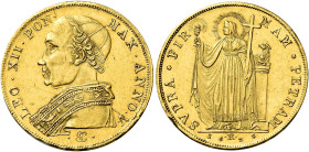 Leone XII (Annibale Sermattei della Genga), 28 settembre 1823 – 10 febbraio 1829. 

Leonina anno V, AV 7,48 g. Pagani 126. Muntoni 3. MIR 3072/1. Fr...