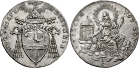 Sede Vacante (Camerlengo card. Francesco Galleffi), 10 febbraio – 31 marzo 1829. 

Scudo 1829, AR 26,41 g. Pagani 142. Muntoni 2. MIR 3082/1. Raro. ...