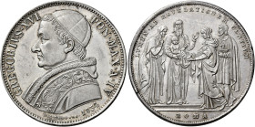 Gregorio XVI (Bartolomeo Alberto detto Mauro Cappellari della Colomba), 2 febbraio 1831 – 1 giugno 1846. 

Scudo anno IV/1834, AR 26,42 g. Pagani 20...