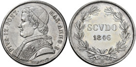 Pio IX (Giovanni Maria Mastai Ferretti), 16 giugno 1846 – 7 febbraio 1878. I periodo, 1846-1848 

Scudo anno I/1846, AR 26,80 g. Bologna. Pagani 240...
