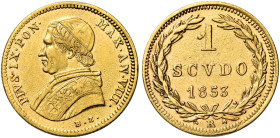 Pio IX (Giovanni Maria Mastai Ferretti), 16 giugno 1846 – 7 febbraio 1878. II periodo, 1849-1866 

Scudo anno VIII/1853, AV 1,71 g. Pagani 377. MIR ...