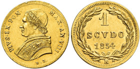 Pio IX (Giovanni Maria Mastai Ferretti), 16 giugno 1846 – 7 febbraio 1878. II periodo, 1849-1866 

Scudo anno VIII/1854, AV 1,71 g. Pagani 378. MIR ...
