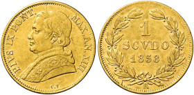 Pio IX (Giovanni Maria Mastai Ferretti), 16 giugno 1846 – 7 febbraio 1878. II periodo, 1849-1866 

Scudo anno XIII/1858, AV 1,72 g. Pagani 382. MIR ...