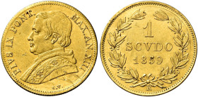 Pio IX (Giovanni Maria Mastai Ferretti), 16 giugno 1846 – 7 febbraio 1878. II periodo, 1849-1866 

Scudo anno XIII/1859, AV 1,73 g. Pagani 383. MIR ...