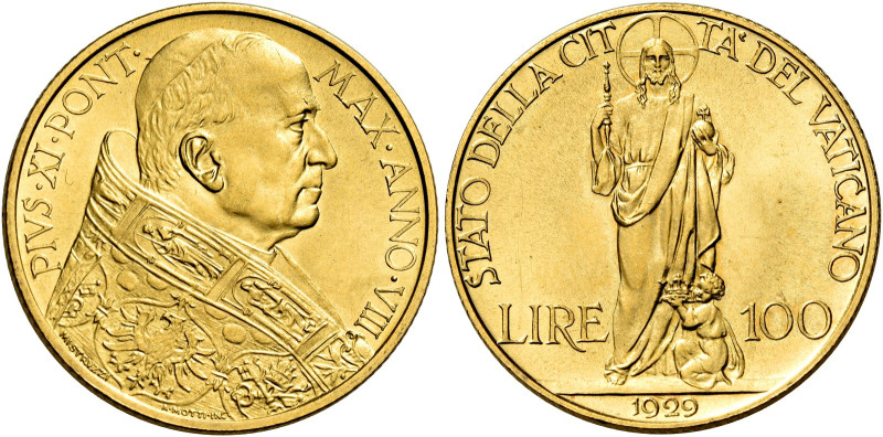 Pio XI (Achille Ratti), 6 febbraio 1922 – 10 febbraio 1939. 

Da 100 lire anno...