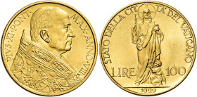 Pio XI (Achille Ratti), 6 febbraio 1922 – 10 febbraio 1939. 

Da 100 lire anno VIII/1929. Pagani 612. Friedberg 283. q.Fdc Successivamente alla stip...