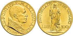 Pio XII (Eugenio Pacelli), 2 marzo 1939 – 9 ottobre 1958. 

Da 100 lire anno I/1939. Pagani 705. Friedberg 286. q.Fdc