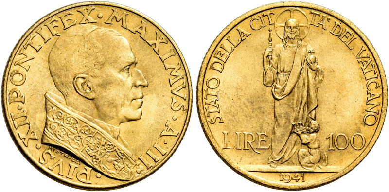 Pio XII (Eugenio Pacelli), 2 marzo 1939 – 9 ottobre 1958. 

Da 100 lire anno I...
