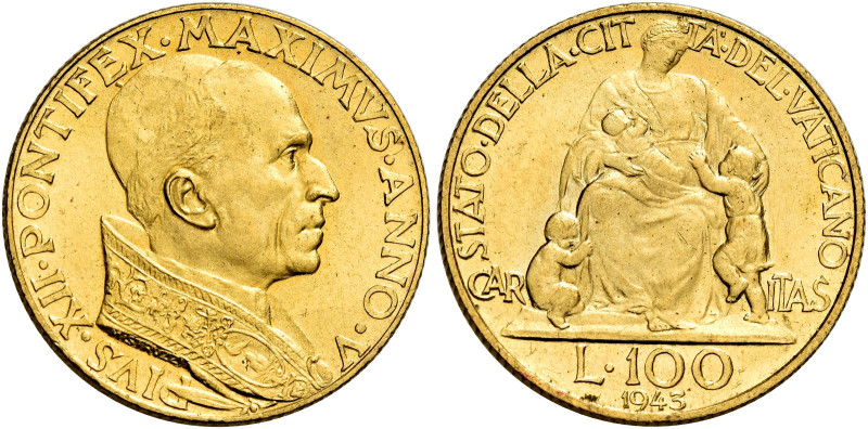 Pio XII (Eugenio Pacelli), 2 marzo 1939 – 9 ottobre 1958. 

Da 100 lire anno V...