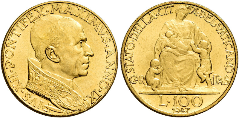 Pio XII (Eugenio Pacelli), 2 marzo 1939 – 9 ottobre 1958. 

Da 100 lire anno I...