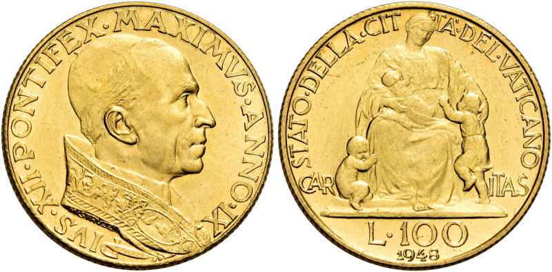 Pio XII (Eugenio Pacelli), 2 marzo 1939 – 9 ottobre 1958. 

Da 100 lire anno X...