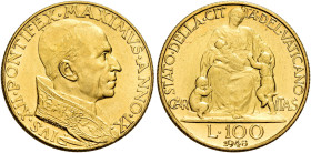 Pio XII (Eugenio Pacelli), 2 marzo 1939 – 9 ottobre 1958. 

Da 100 lire anno X/1948. Pagani 714. Friedberg 288. q.Fdc