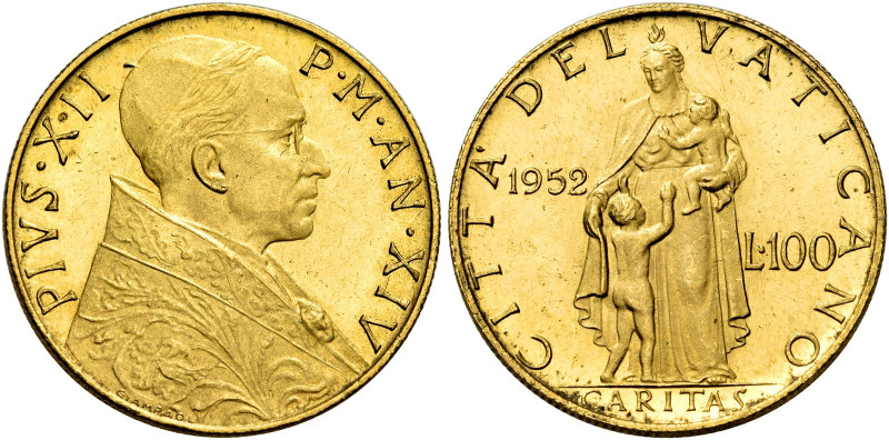 Pio XII (Eugenio Pacelli), 2 marzo 1939 – 9 ottobre 1958. 

Da 100 lire anno X...