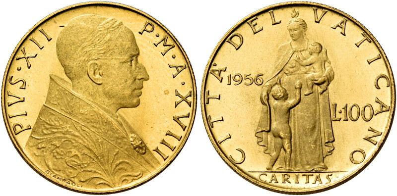 Pio XII (Eugenio Pacelli), 2 marzo 1939 – 9 ottobre 1958. 

Da 100 lire anno X...
