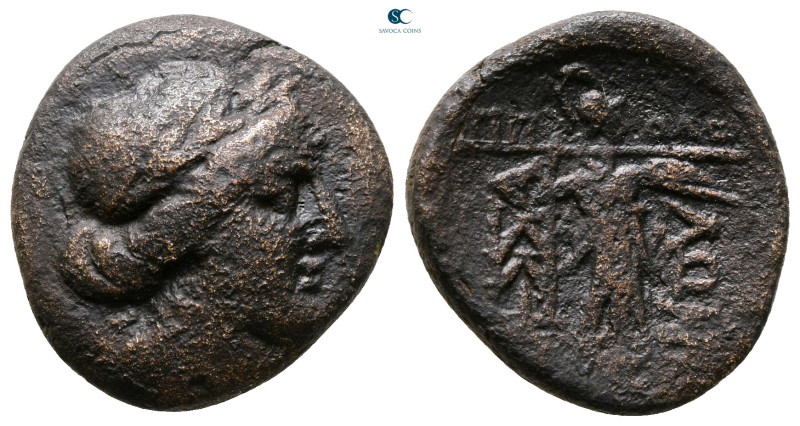Thessaly. Thessalian League circa 120-50 BC.
Bronze Æ

20 mm, 6,03 g

Nearl...