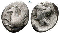 Akarnania. Anaktorion circa 350-300 BC. Hemidrachm AR
