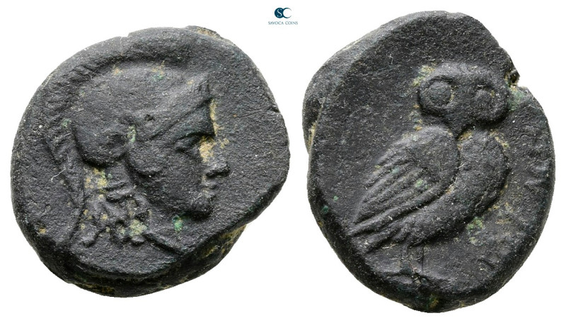 Akarnania. Medeon circa 350-300 BC.
Chalkous Æ

15 mm, 2,94 g

Very Fine