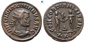 Maximianus Herculius AD 286-305. Cyzicus. Radiatus Æ