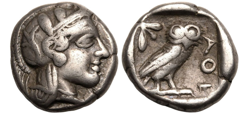 ANCIENT GREECE. ATTICA, ATHENS. 
Silver drachm, circa 454-404 BC. 
Obv: head o...