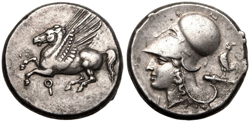 ANCIENT GREECE. CORINTHIA, CORINTH. 
Silver stater, circa 345-307 BC. 
Obv: Pe...