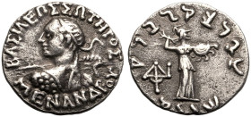 Indo-Greek Kingdom, Menander I 'Soter' AR Drachm