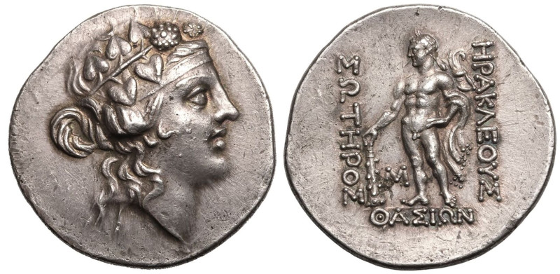 ANCIENT GREECE. ISLANDS OFF THRACE, THASOS. 
Silver tetradrachm, circa 168-148 ...