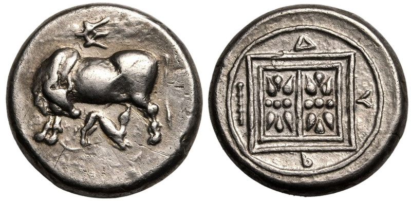 ANCIENT GREECE. KINGDOM OF ILLYRIA. Monounios. 
Silver stater, circa 305-275 BC...