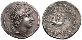 Seleukid Kingdom, Antiochos VI 'Dionysos' AR Tetradrachm